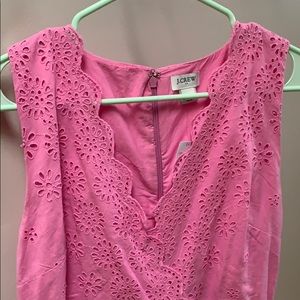 NWT J. Crew spring pink, eyelet, cotton dress